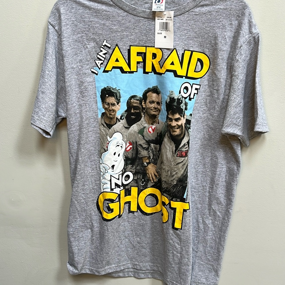 "I Ain't Afraid Of No Ghost" Shirt - Men's Medium Optima Brand. Ghostbusters